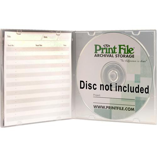 Print File SLPOLY Estuche CD DVD Transparente Slimline 3 16" Pack 10