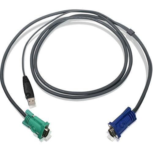 Cable USB KVM IOGEAR 1.8 m 6' con garantía de por vida limitada