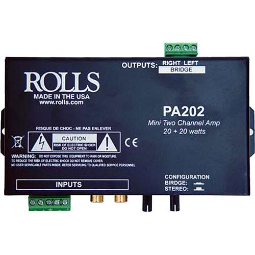 Rolls PA202 Amplificador Estéreo Mini Clase D 20W Compacto USA
