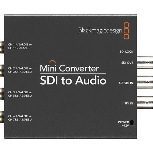 Blackmagic Design SDI a audio mini convertidor con conmutación automática y fuente de alimentación