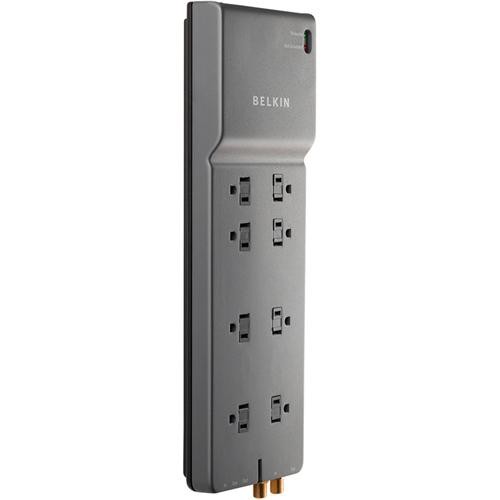 Belkin 8 Tomas Protector de Sobretensión para Hogar y Oficina con Cable Extendido y Protección Telefónica