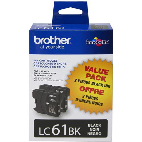 Brother LC612PKS Cartuchos de Tinta Negro Rendimiento Estándar 2 Pack
