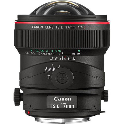 Objetivo Canon TS-E 17mm f/4L objetivo tilt-shift apertura f/4 a f/22 y desplazamiento ±12mm con estuche blando