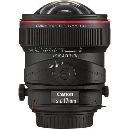 Objetivo Canon TS-E 17mm f/4L objetivo tilt-shift apertura f/4 a f/22 y desplazamiento ±12mm con estuche blando