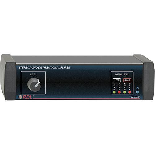 RDL EZ-ADA4 Amplificador de Distribución de Audio Estéreo con Diseño Compacto y Entrada 3.5mm