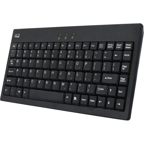Adesso EasyTouch Mini Teclado Negro 11.75 Pulgadas USB PS2
