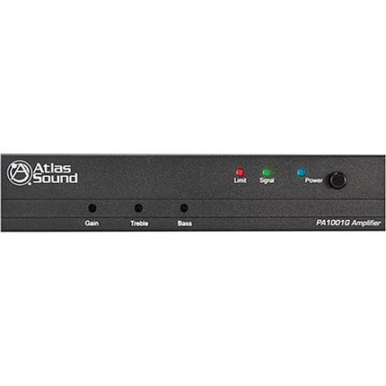 AtlasIED PA1001G Amplificador Mono Canal 100W 70/100V Montaje en Poste 1 RU Mixer 2 Fuentes