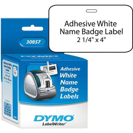 Dymo Badge con Etiquetas Adhesivas 2 1/4 x 4 Pulg 250 Etiquetas