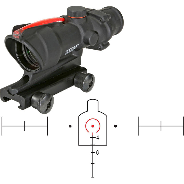 Trijicon 4x32 ACOG Mira para Rifle Montura Flattop Negro Mate