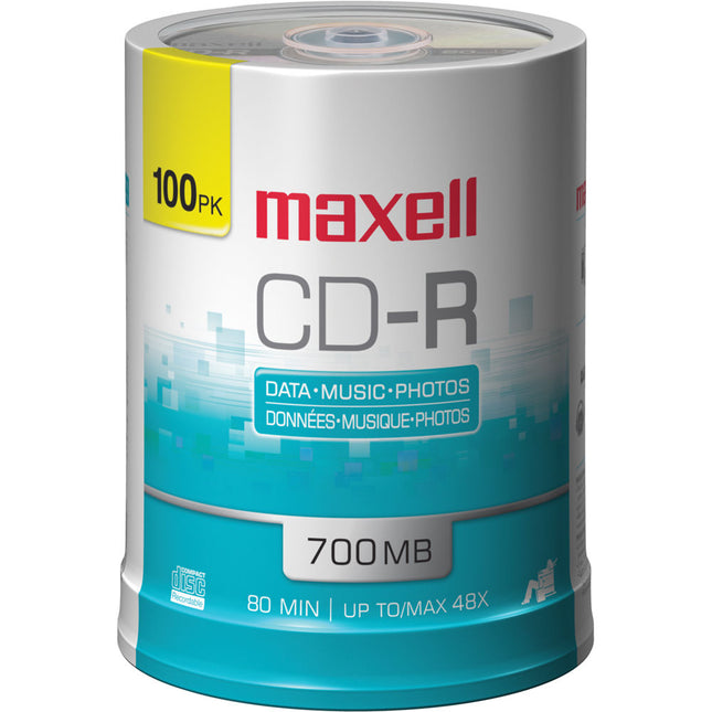 Maxell CD-R Disco 700MB Capacidad Paquete de 100 Unidades