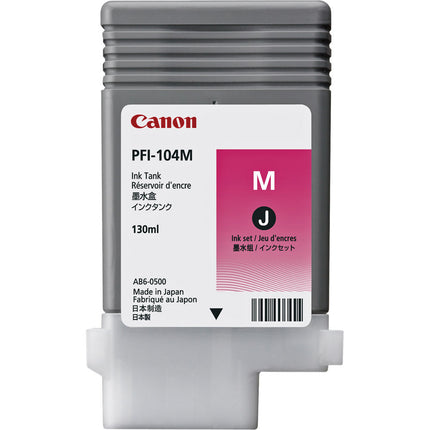 Canon PFI-104M Tanque de Tinta Magenta 130mL para impresoras imagePROGRAF