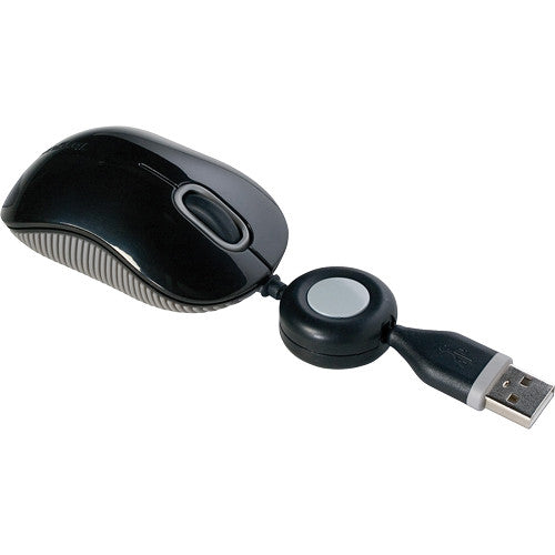 Targus Compact Optical Mouse USB con Cable Retráctil Diseño Simétrico