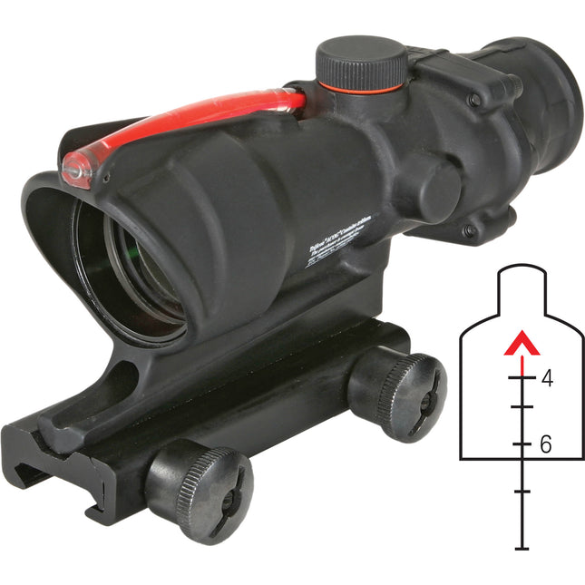 Trijicon 4x32 ACOG Visor Riflescope Negro Mate Autiluminado Chevron