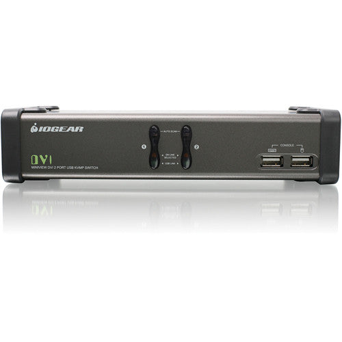 IOGEAR GCS1102 Switch KVMP USB DVI 2 Puertos Audio Cables 1920x1200 1.8m