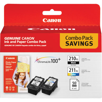 Canon PG-210XL Negro CL-211XL Color Tintas y Papel para PIXMA