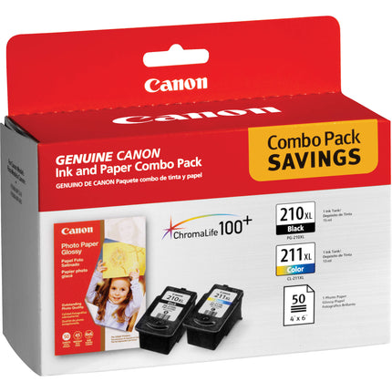 Canon PG-210XL Negro CL-211XL Color Tintas y Papel para PIXMA