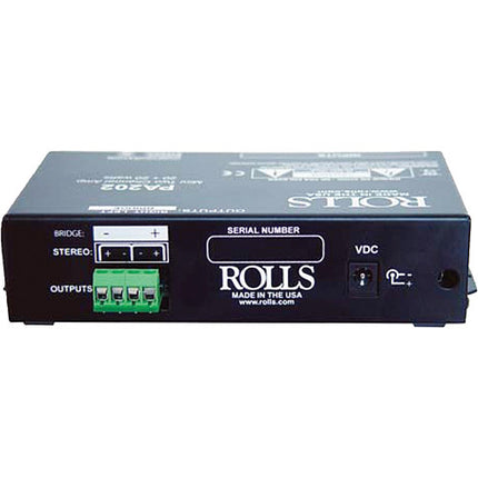 Rolls PA202 Amplificador Estéreo Mini Clase D 20W Compacto USA