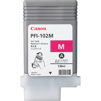 Canon PFI-102M Tinta Magenta 130 ml para impresoras iPF500 iPF700