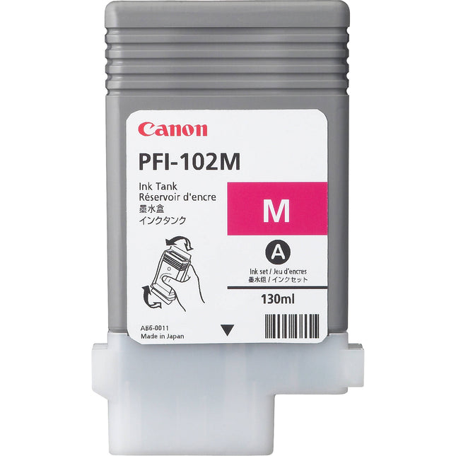 Canon PFI-102M Tinta Magenta 130 ml para impresoras iPF500 iPF700