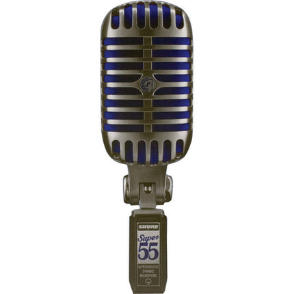 Shure Super 55 Micrófono Dinámico Supercardioide Respuesta 60Hz-17kHz Chrome Azul