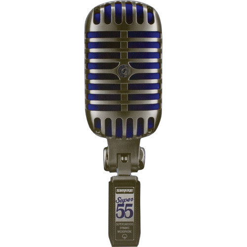 Shure Super 55 Micrófono Dinámico Supercardioide Respuesta 60Hz-17kHz Chrome Azul