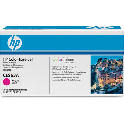 Cartucho de Tóner Magenta HP CE263A para Impresoras LaserJet CP4020 CP4520