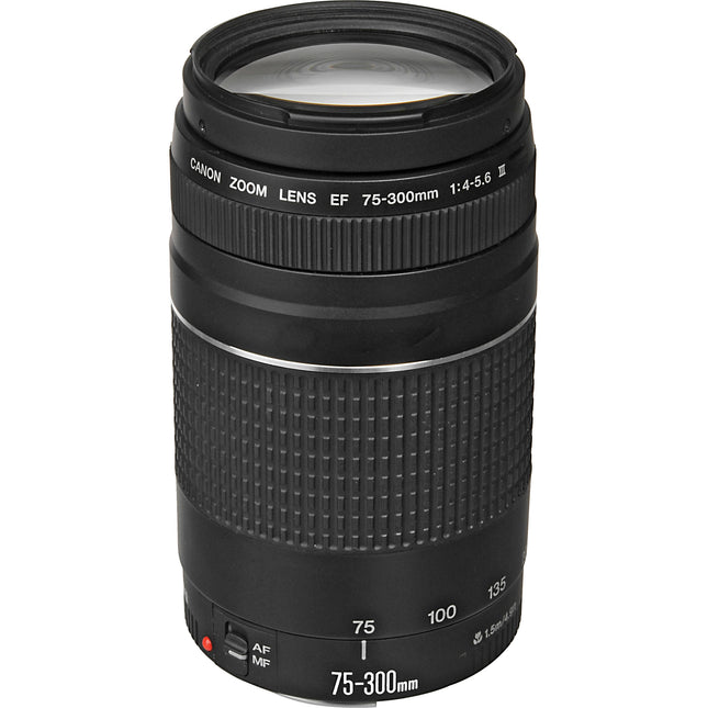 Objetivo Canon EF 75-300mm f4-5.6 III para cámara full frame con motor DC y diafragma de 7 hojas