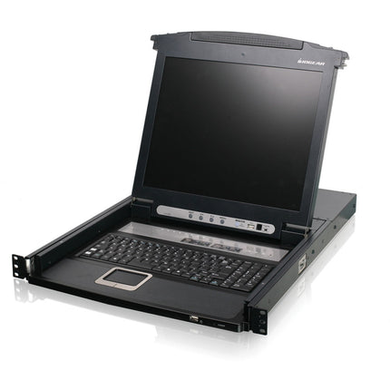 IOGEAR 8 Puertos 17" LCD Combo Switch KVM con Monitor 1280x1024 y Teclado Integrado
