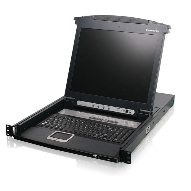IOGEAR 8 Puertos 17" LCD Combo Switch KVM con Monitor 1280x1024 y Teclado Integrado
