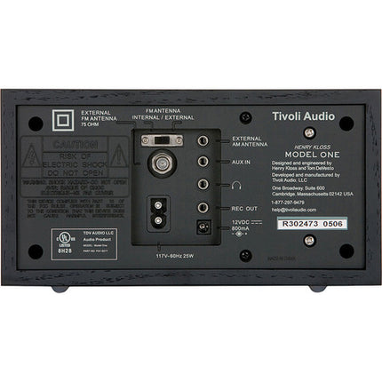 Radio de Mesa Tivoli Model One AM/FM Madera 3 Pulgadas Negro
