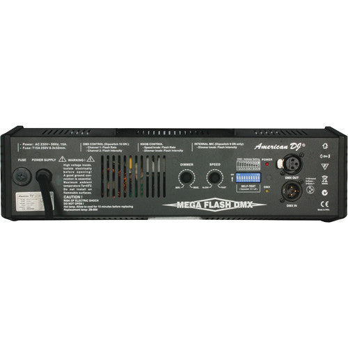 American DJ Mega Flash DMX Estroboscopio 800W 15 Flashs por Segundo 120VAC