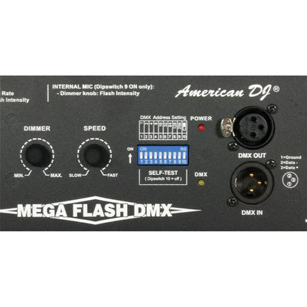 ADJ Mega Flash DMX Estroboscopio 800W 1 a 15 Destellos por Segundo 120VAC