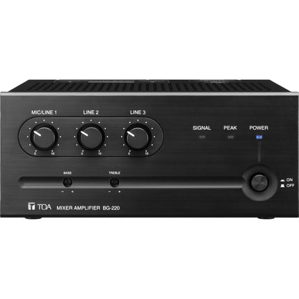 Toa Electronics BG-220 amplificador mezclador 20W 4 ohm 2 entradas RCA