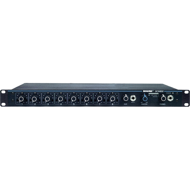Shure SCM800 mezclador de micrófono 8 canales con limitador y phantom power