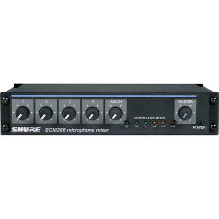 Shure SCM268 Mezclador de Micrófonos 4 Canales 4 Entradas XLR Compacto Rack