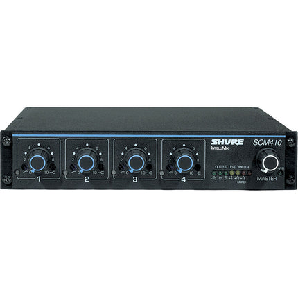Shure SCM410 Mezclador Automático 4 Canales Rack Montaje 12V Phantom Power