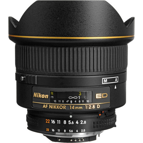 Objetivo Nikon AF NIKKOR 14mm f2.8D ED Montura F Elementos Asféricos
