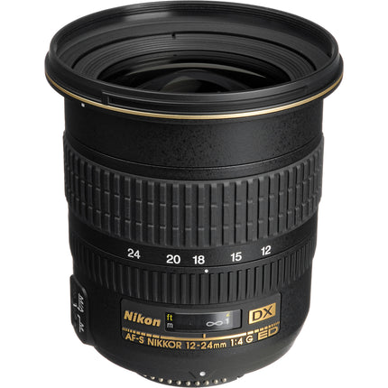 Nikon AF-S DX Zoom NIKKOR 12-24mm f4G IF-ED Objetivo angular F Mount con motor silencioso y apertura f4-f22