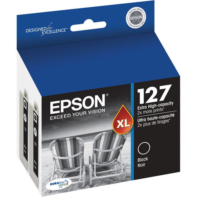 Epson T127120 Cartucho de tinta negro extra alta capacidad 2 unidades DURABrite Ultra resistente manchas agua