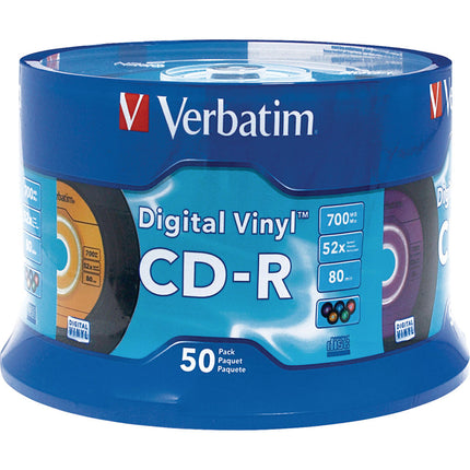 Verbatim CD-R Digital Vinyl Color Disco Grabable Pack 50 unidades