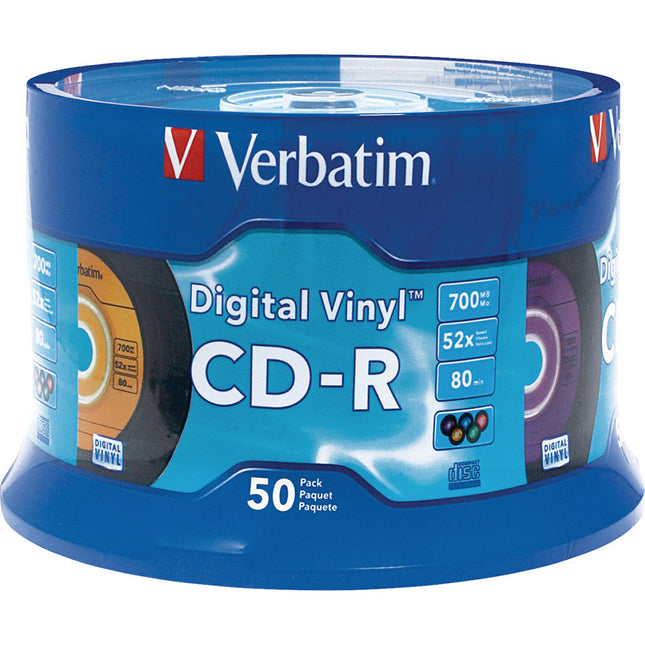 Verbatim CD-R Digital Vinyl Color Disco Grabable Pack 50 unidades