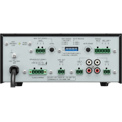 Toa Electronics BG-235 Amplificador y mezclador 35W 4 Ohm 2 Entradas RCA