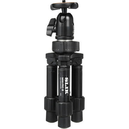 SLIK Mini Pro III trípode con cabezal de bola altura 8.46" y capacidad 2.75 lb con estuche