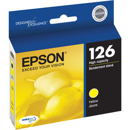 Epson 126 Cartucho de Tinta Amarillo Alta Capacidad DURABrite Ultra para Impresoras WorkForce y Stylus