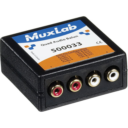 MuxLab 500033 Quad Audio Balun transmisor 4 señales analógicas hasta 3250 pies
