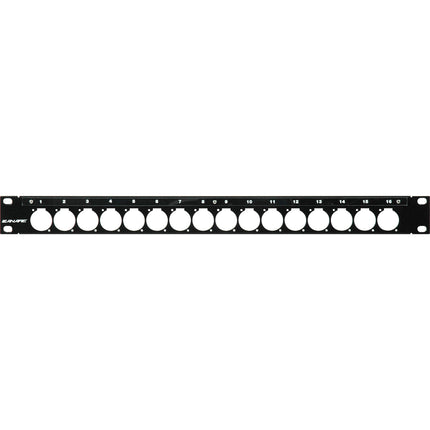 Canare 161U Panel de Montaje Empotrado para 16 Conectores Unificados 1RU Acero 16 Calibre