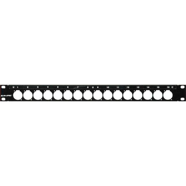 Canare 161U Panel de Montaje Empotrado para 16 Conectores Unificados 1RU Acero 16 Calibre
