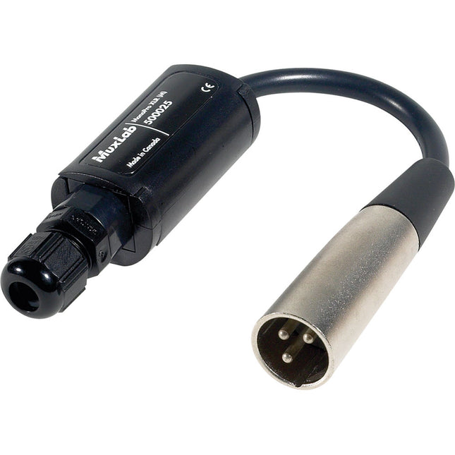 MuxLab 500025 MonoPro XLR macho transmisor audio analógico digital hasta 1524 m