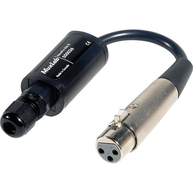 MuxLab 500026 MonoPro XLR Female Conector Audio Analógico Digital Cat5e 5000ft