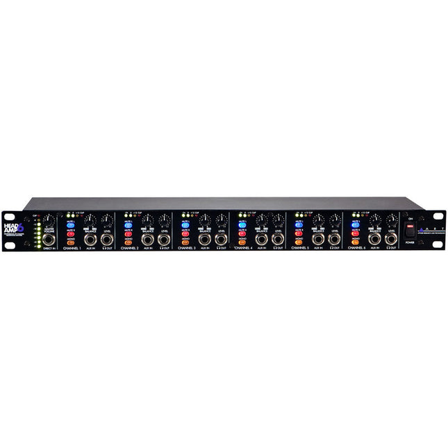 ART HeadAmp6 amplificador de auriculares 6 canales 1RU con control balance y mezcla